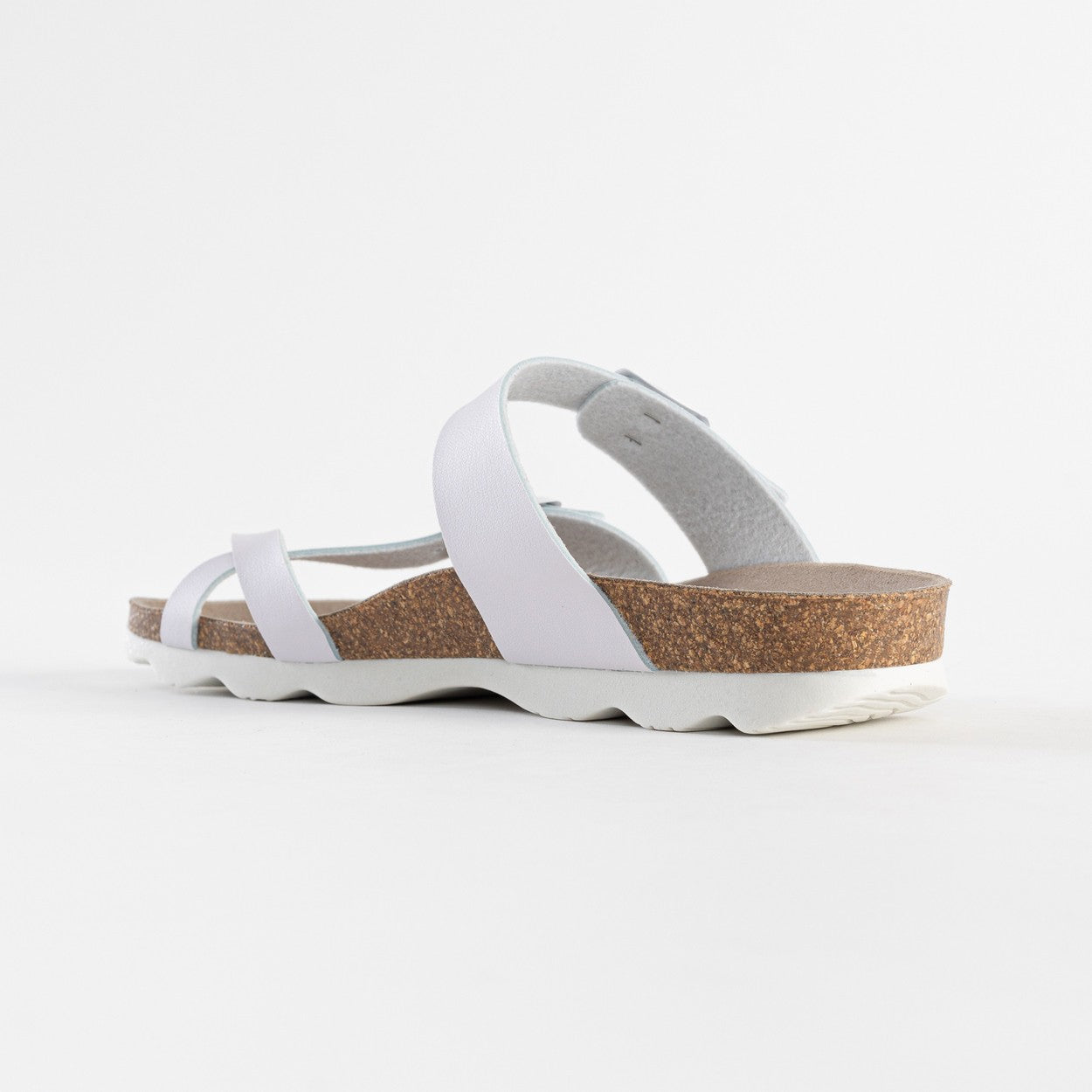 Diane White Toe-Strap Sandals