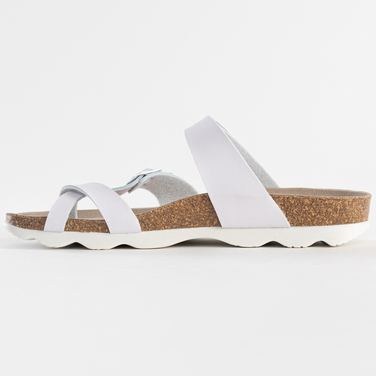 Diane White Toe-Strap Sandals