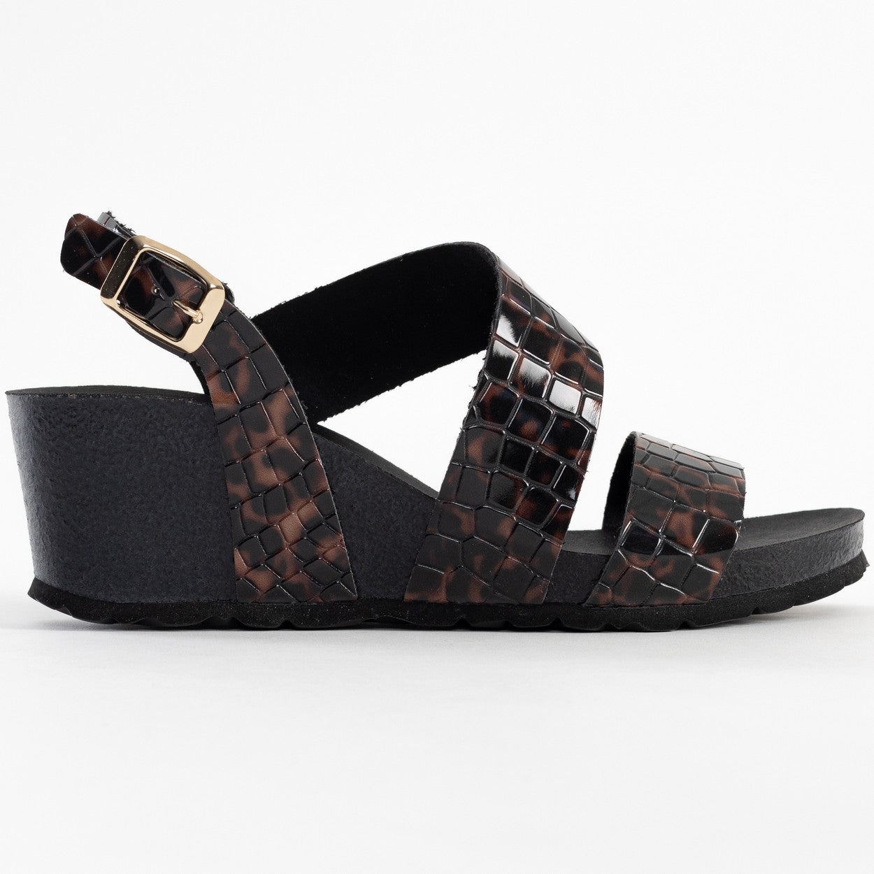 Martis Brown Wedge and Semi-Wedge Sandals