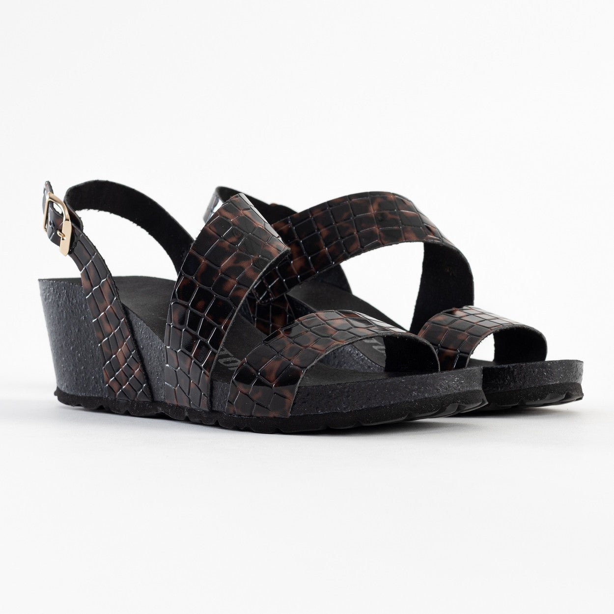 Martis Brown Wedge and Semi-Wedge Sandals