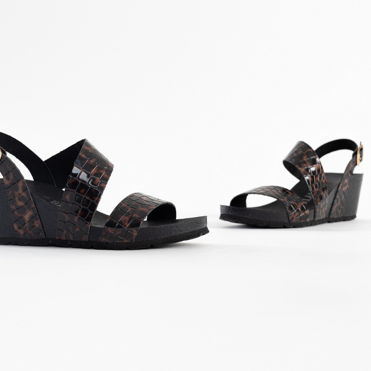 Martis Brown Wedge and Semi-Wedge Sandals