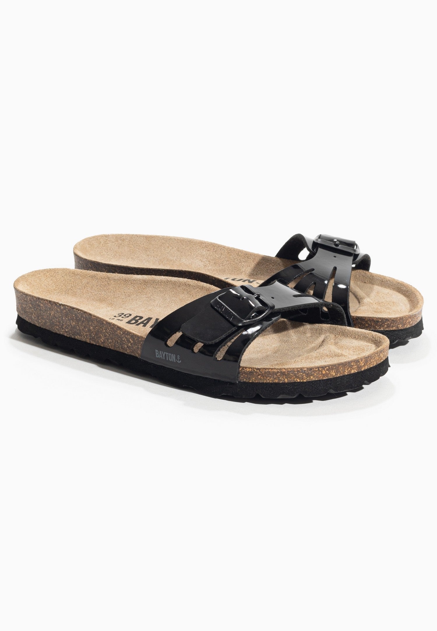 Sandales 1 Bride Velours Noir