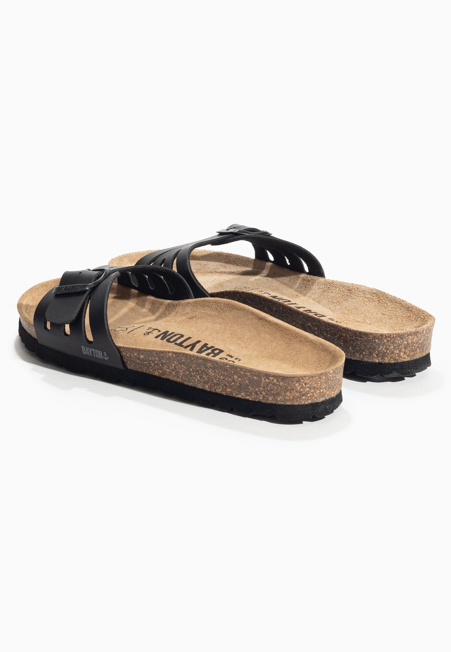 Sandalias de terciopelo negras