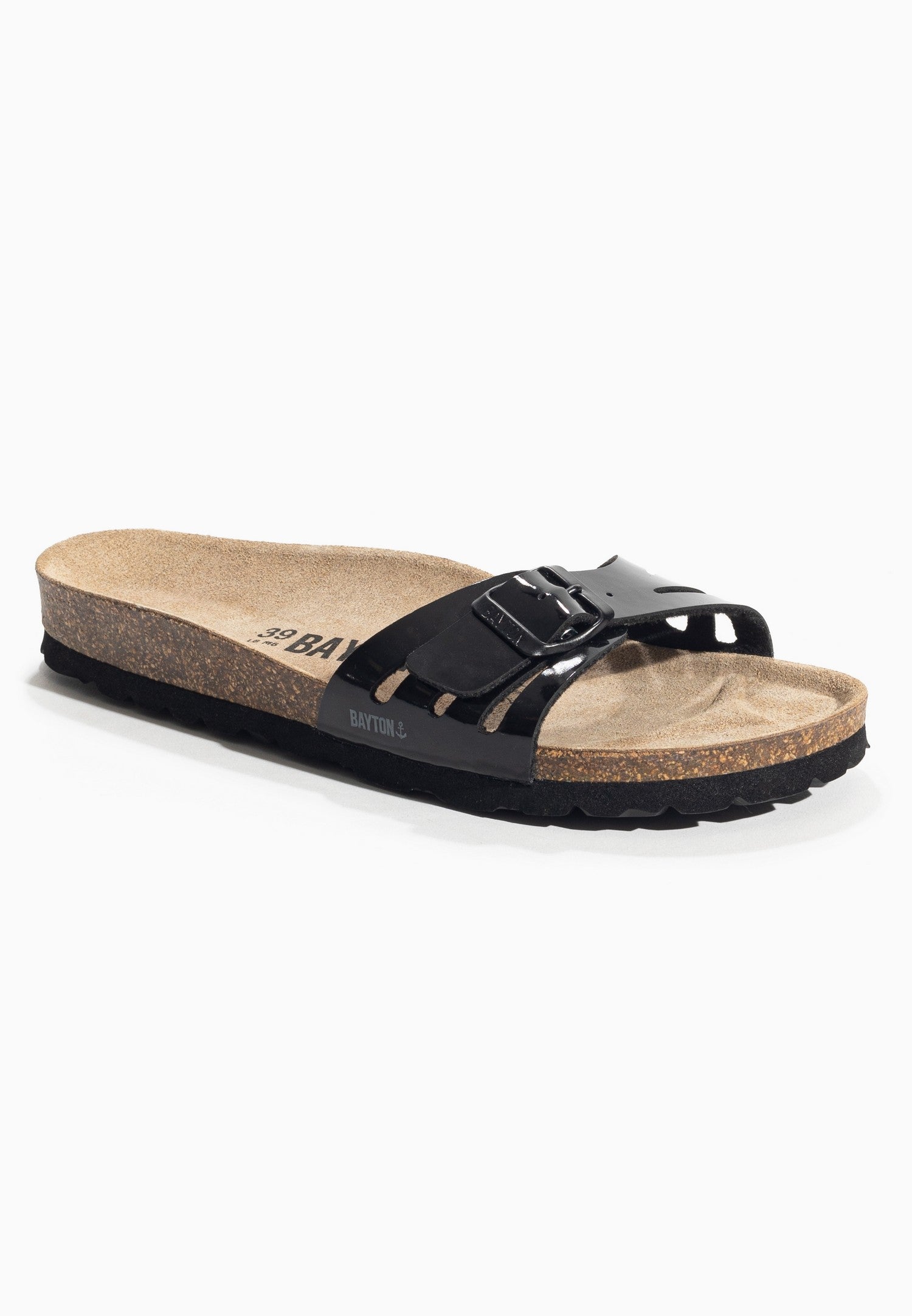 Sandales 1 Bride Velours Noir