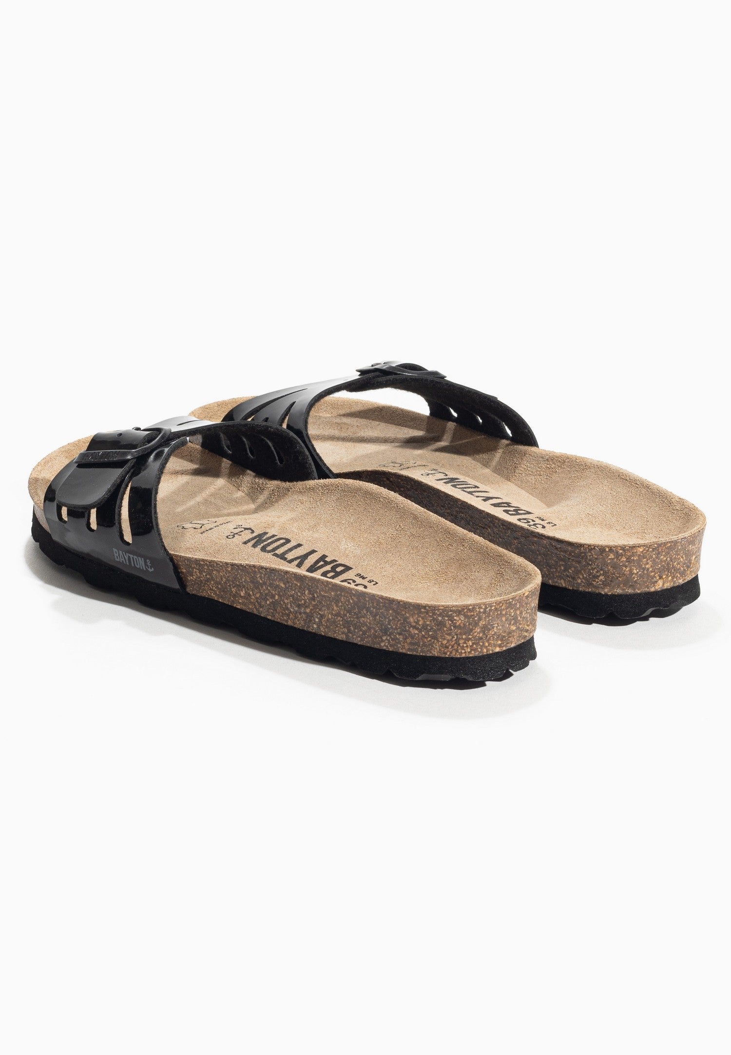 Sandalias de terciopelo negras