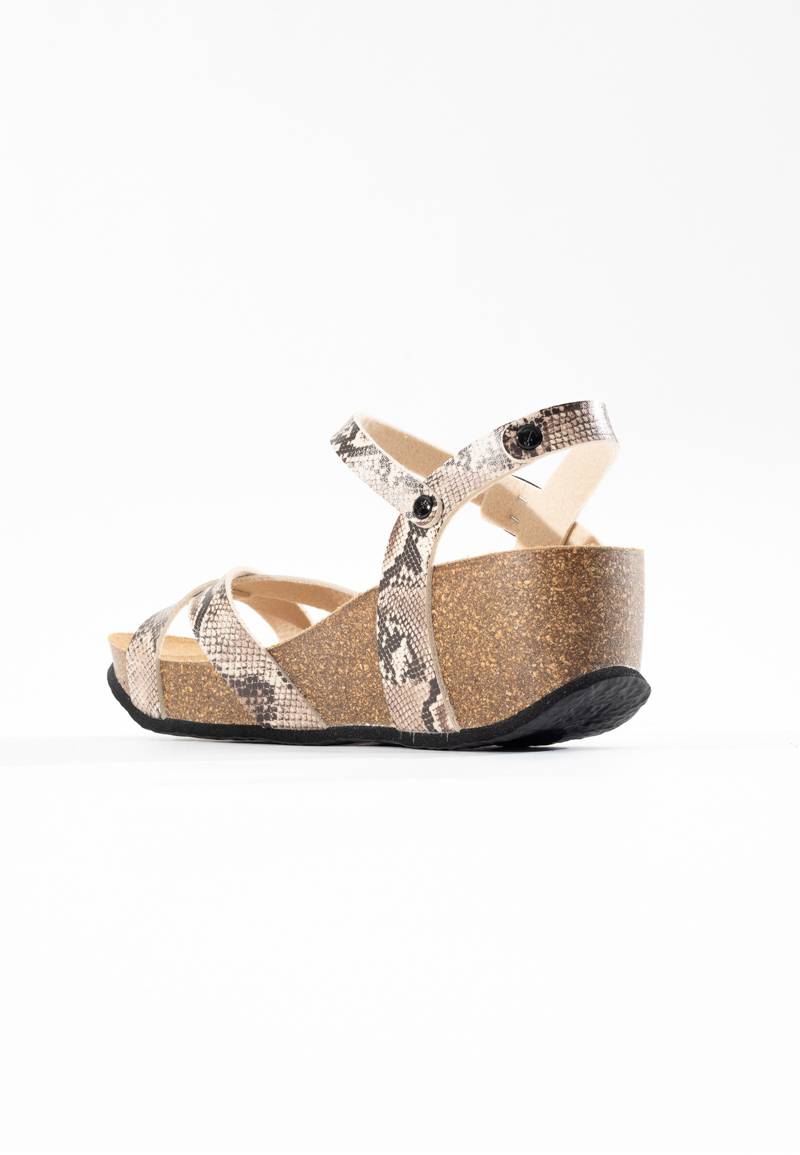 Venus Black Python Wedge and Semi-Wedge Sandals