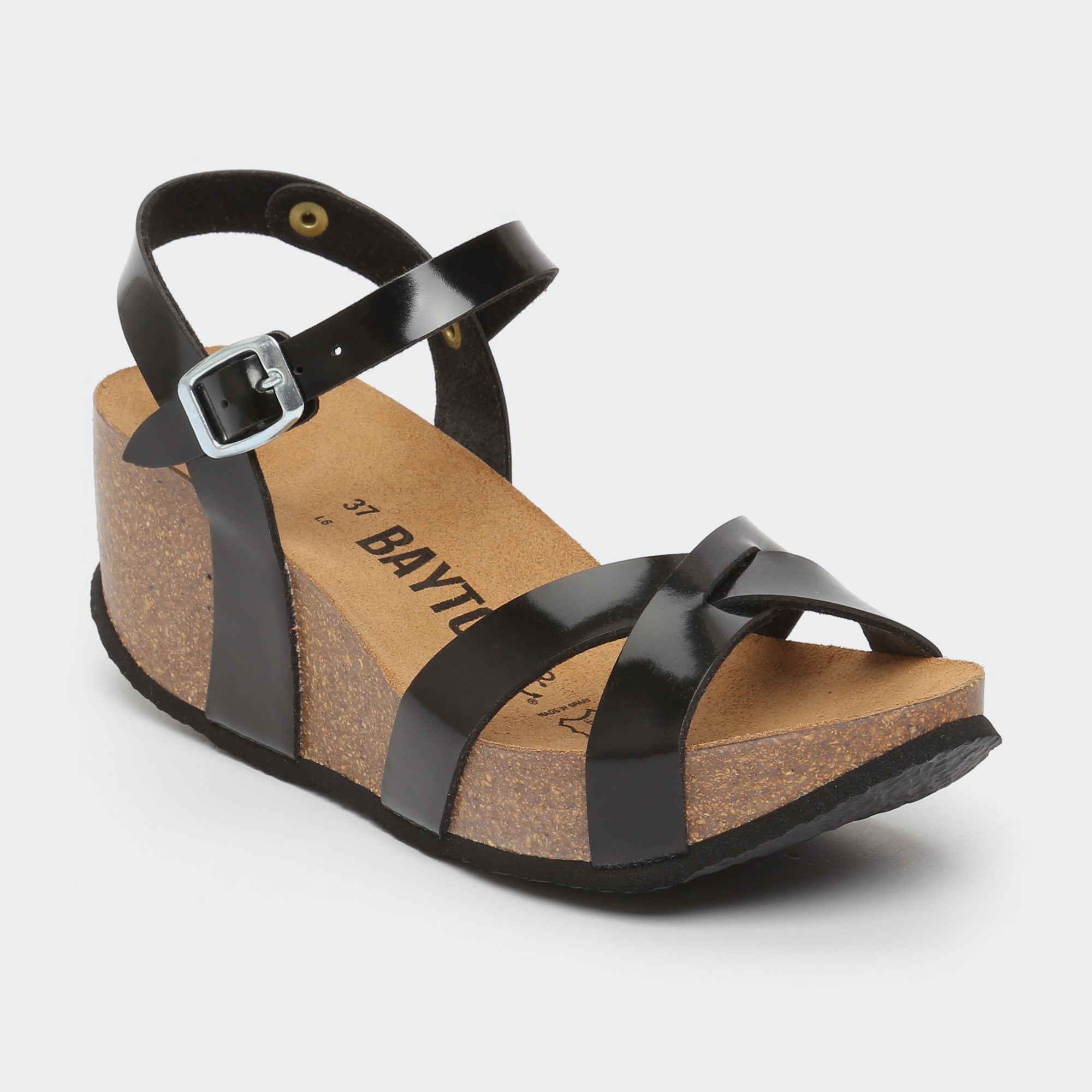 Venus Black Wedge and Semi-Wedge Sandals