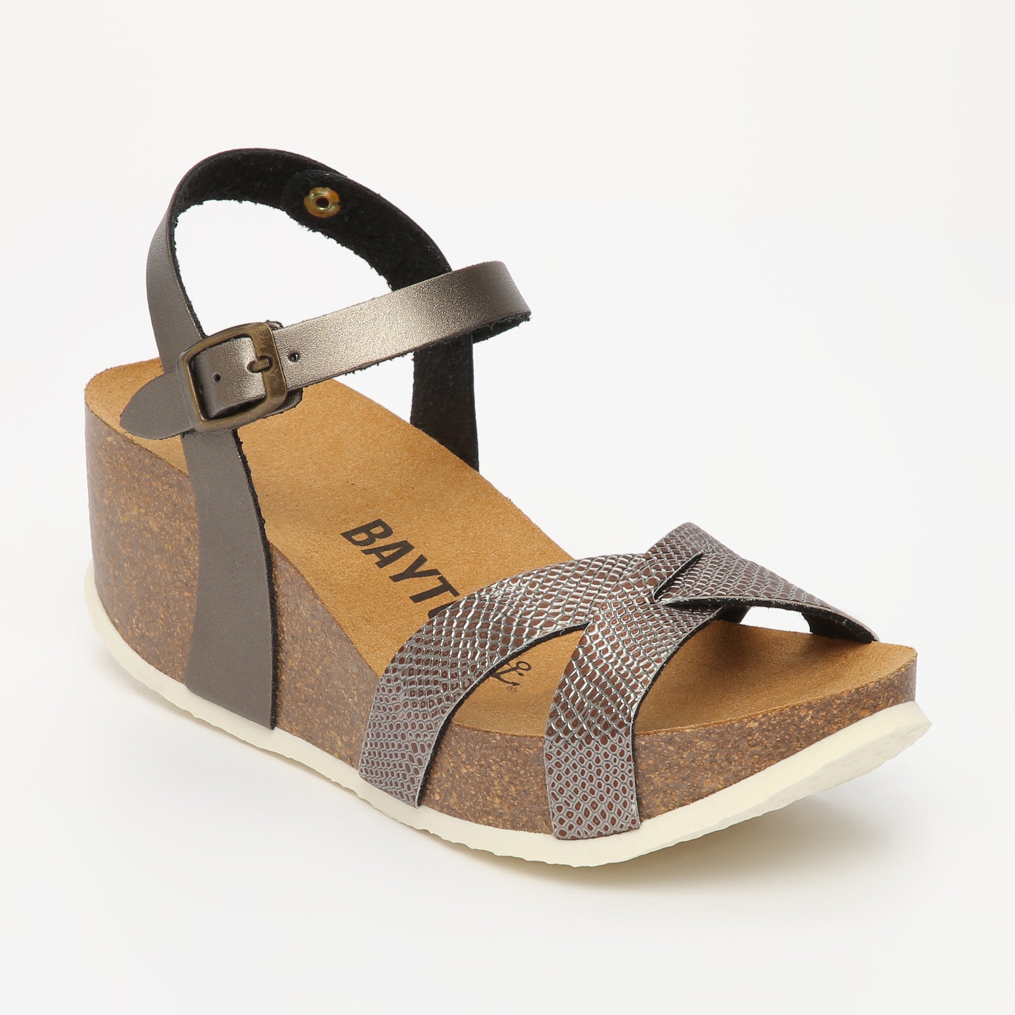 Venus Anthracite Wedge and Semi-Wedge Sandals