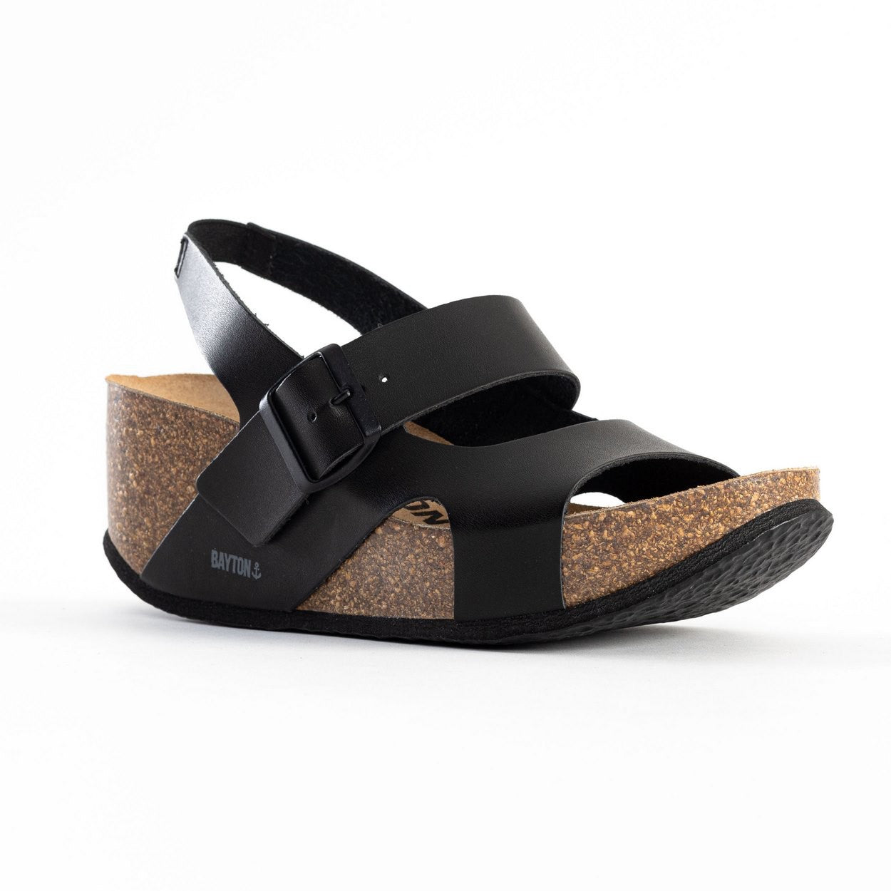 Sandalias Vera Cuña Y Semicuña Negro