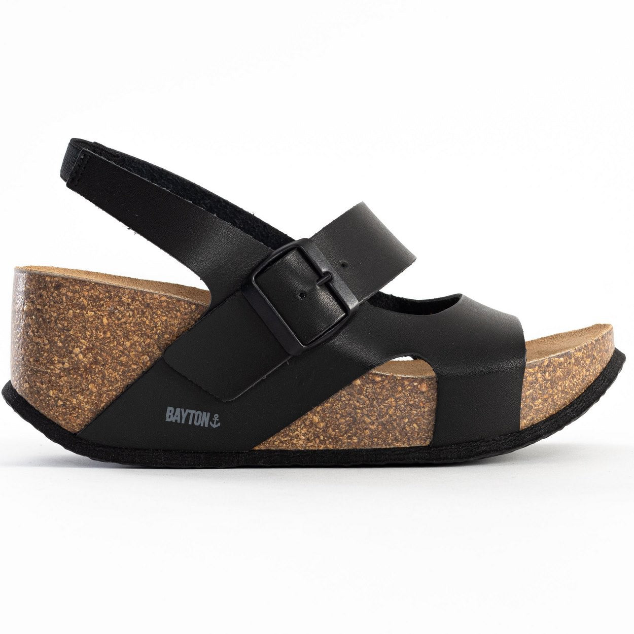 Sandalias Vera Cuña Y Semicuña Negro