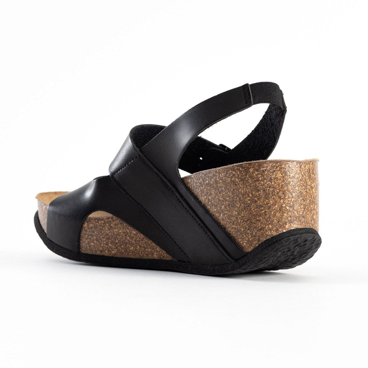 Vera Black Wedge and Semi-Wedge Sandals