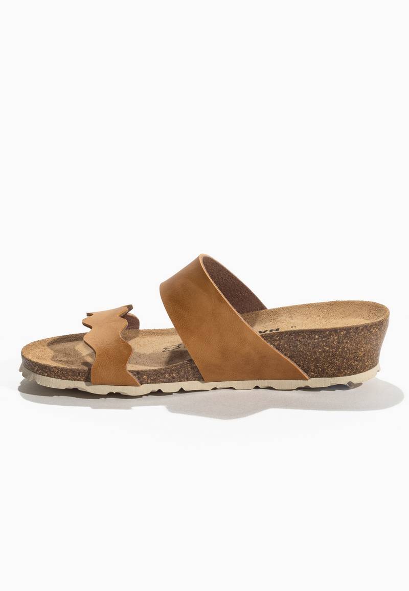 Vermeer Camel Wedge and Semi-Wedge Sandals