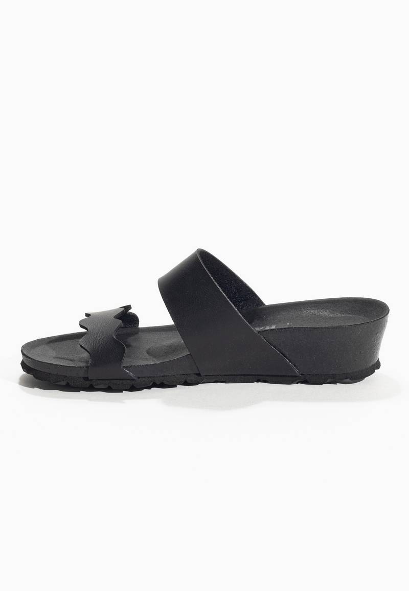 Vermeer Black Wedge and Semi-Wedge Sandals