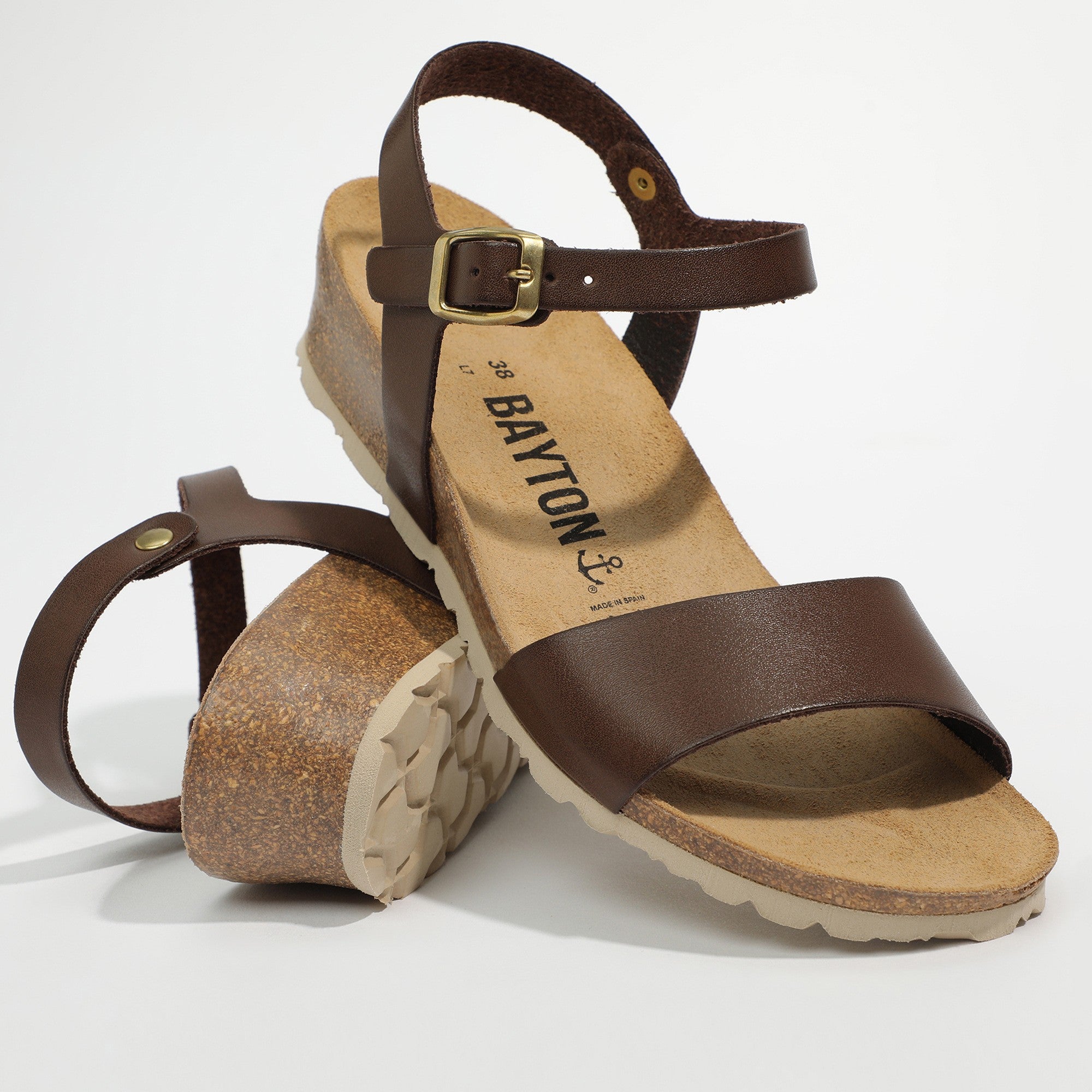 Wodonga Brown Wedge and Semi-Wedge Sandals