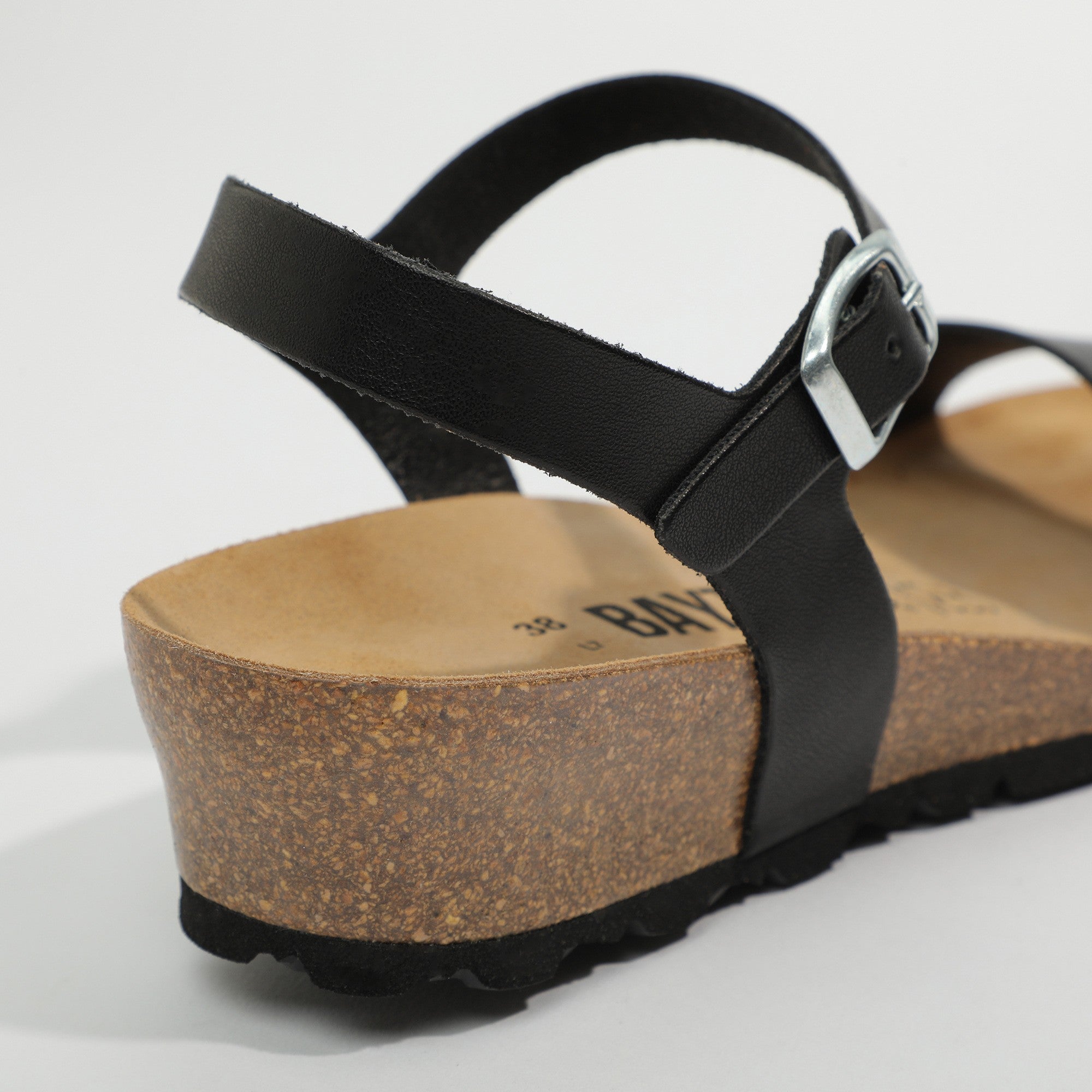 Wodonga Black Wedge and Semi-Wedge Sandals