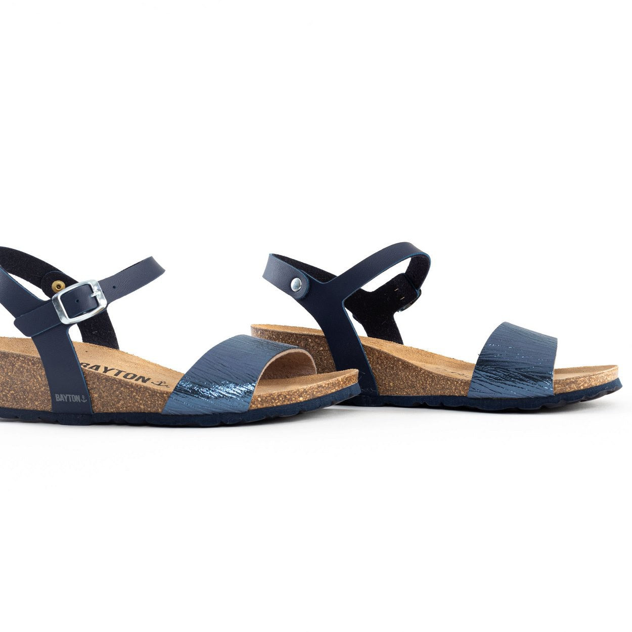 Wodonga Navy Blue Wedge and Semi-Wedge Sandals