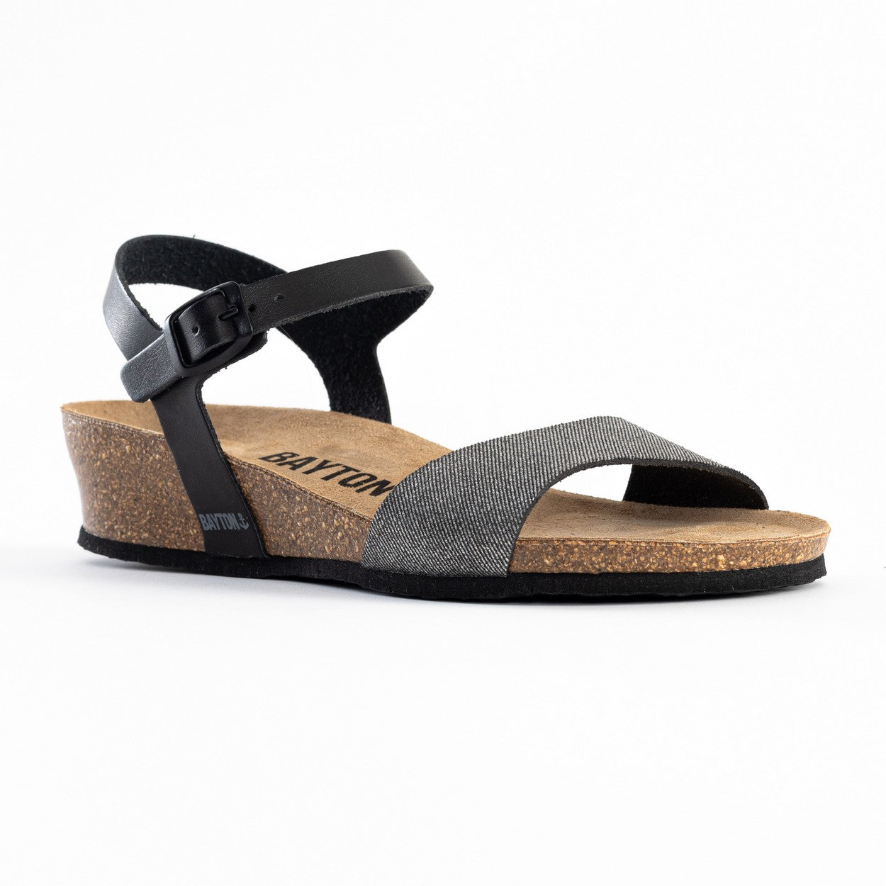 Wodonga Black Wedge and Semi-Wedge Sandals