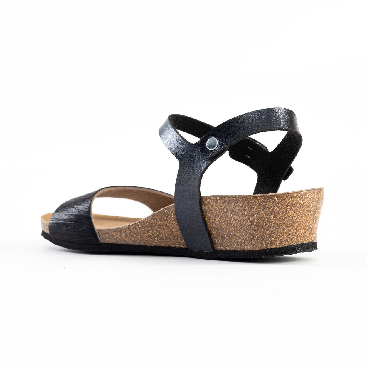 Wodonga Black Wedge and Semi-Wedge Sandals