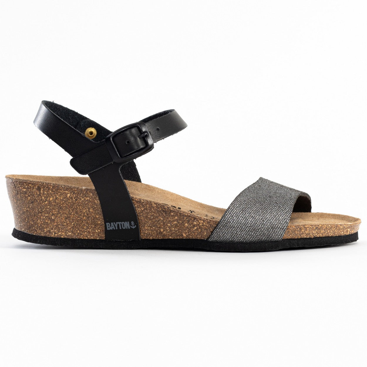 Wodonga Black Wedge and Semi-Wedge Sandals