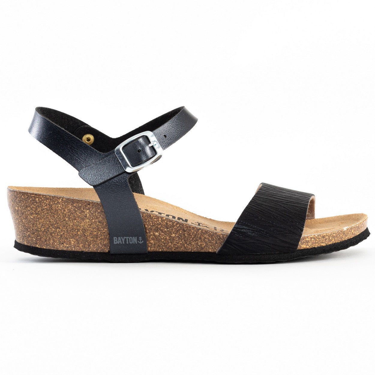 Wodonga Black Wedge and Semi-Wedge Sandals