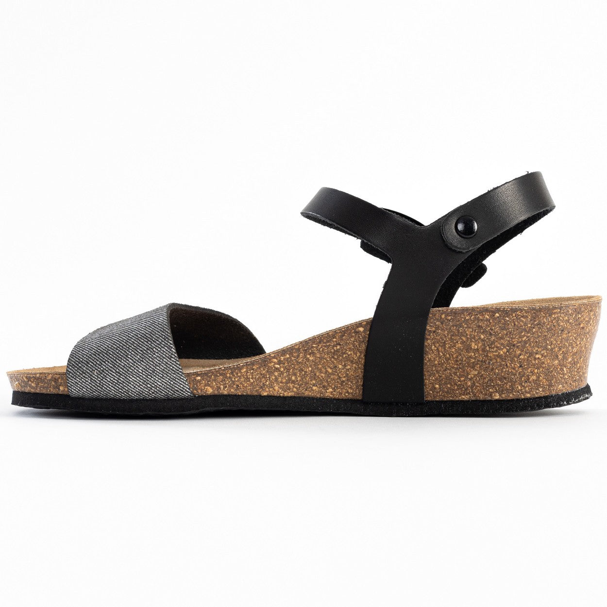 Wodonga Black Wedge and Semi-Wedge Sandals