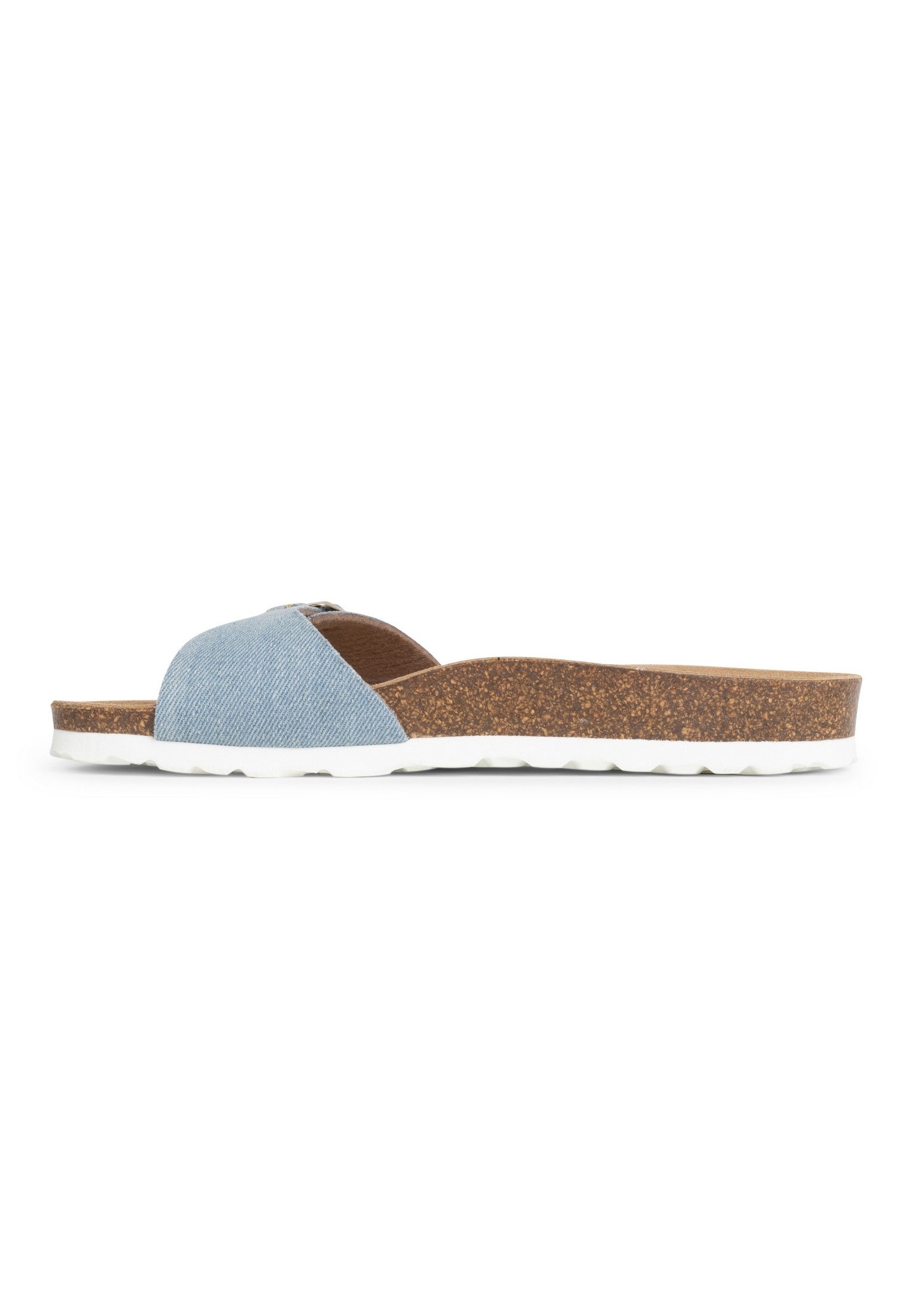 Zephyr Sky Blue Denim 1 Strap Sandals