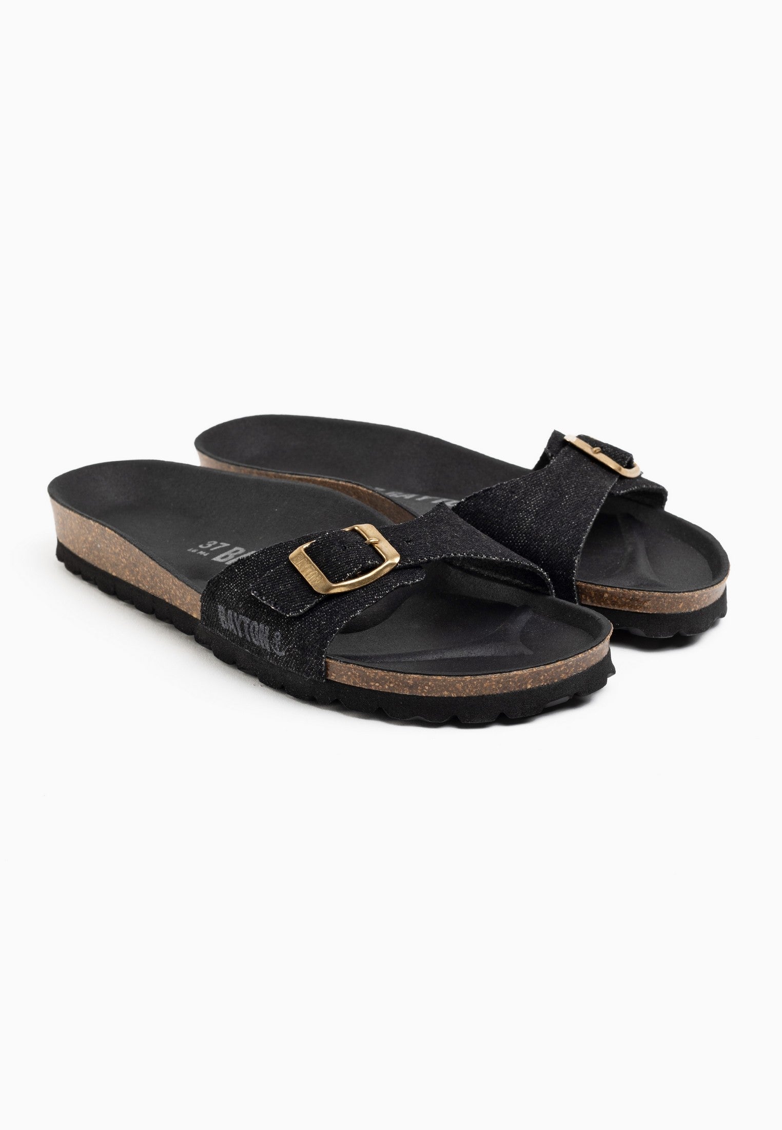 Zephyr Black 1 Strap Sandals