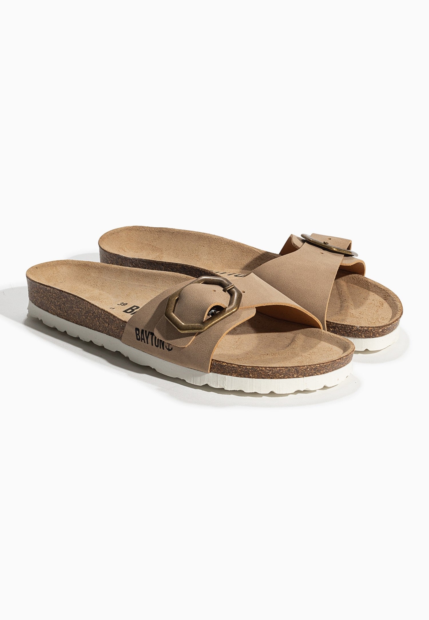 Zephyr Beige 1 Strap Sandals