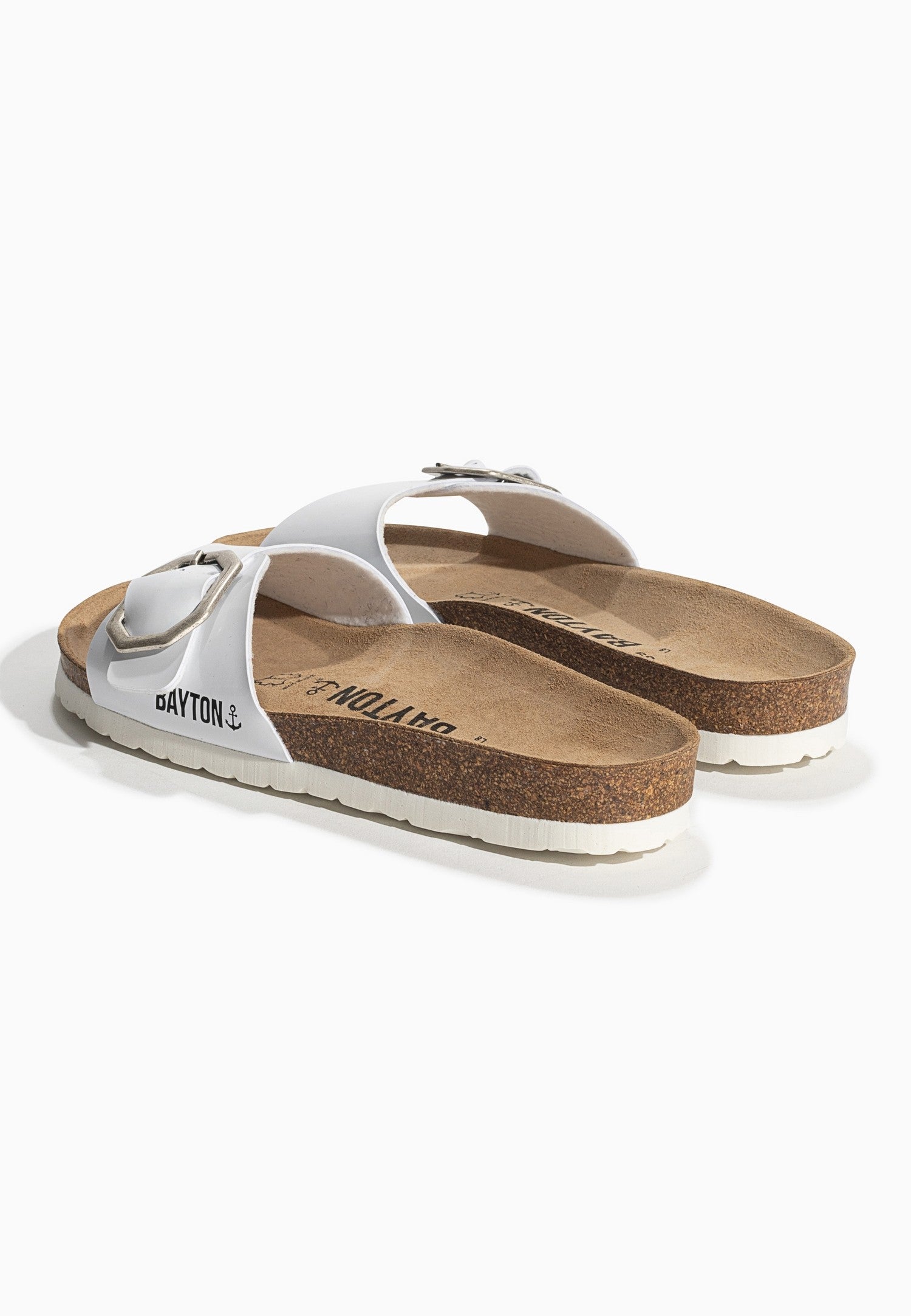 Zephyr White 1 Strap Sandals