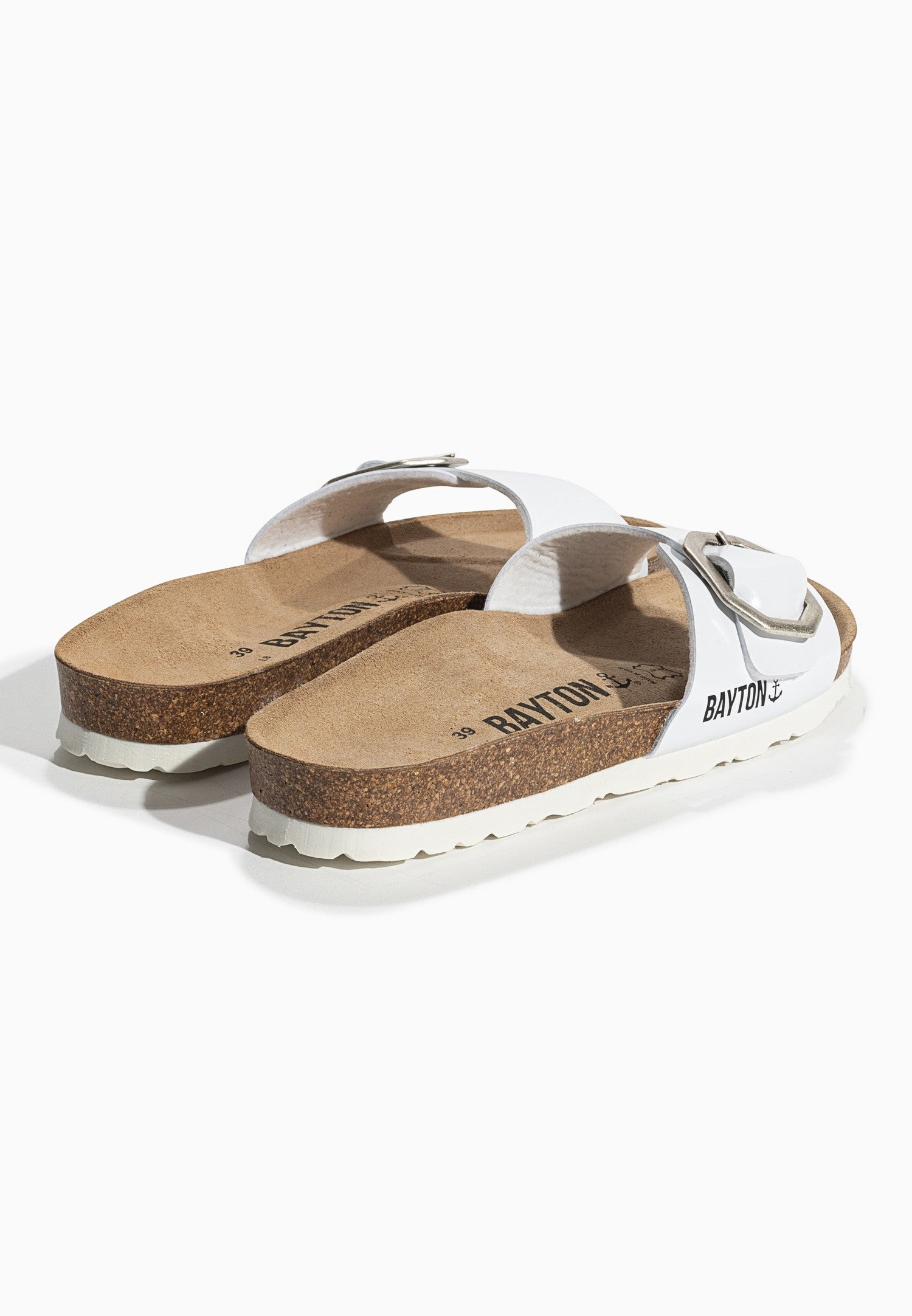 Zephyr White 1 Strap Sandals