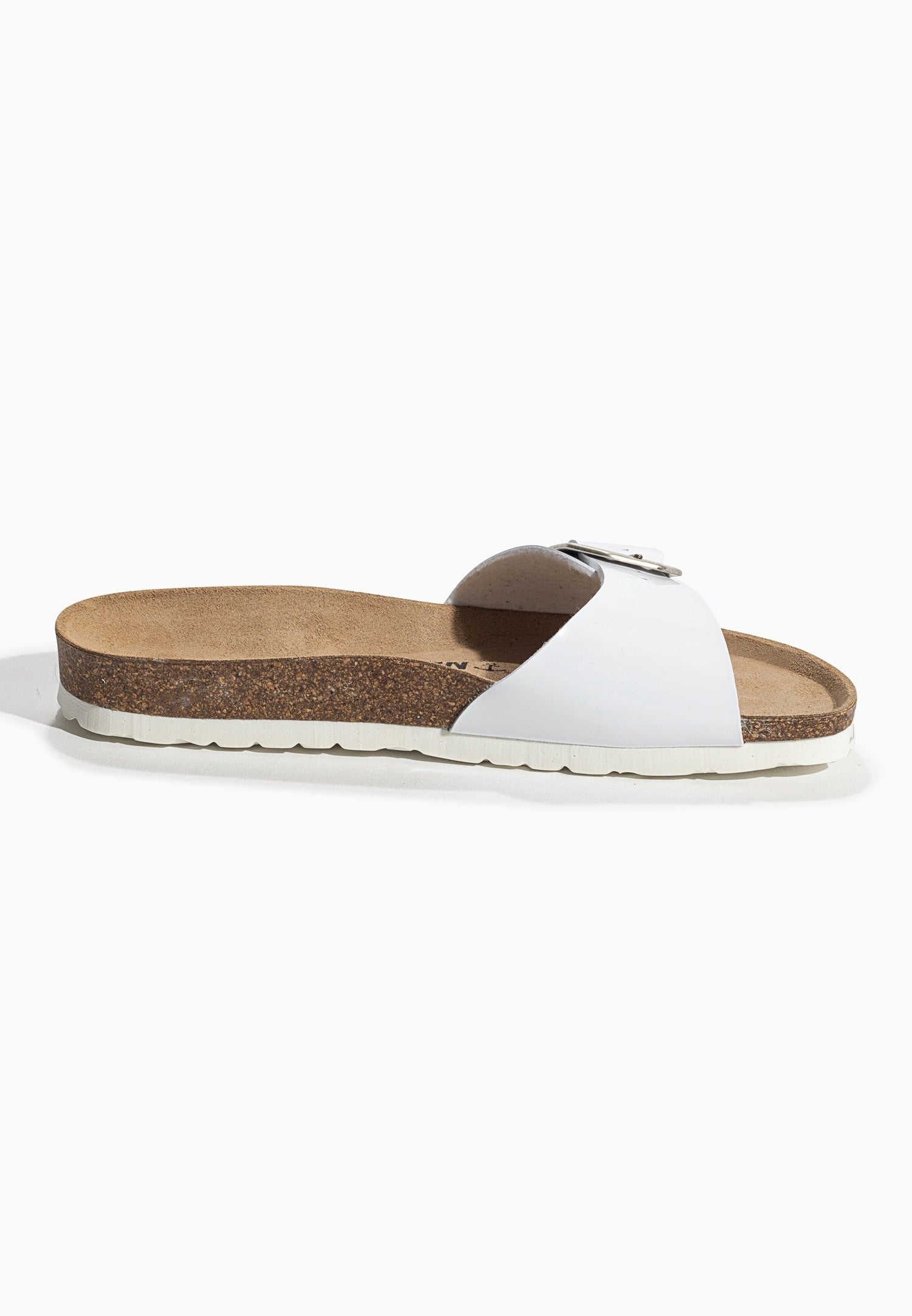 Zephyr White 1 Strap Sandals