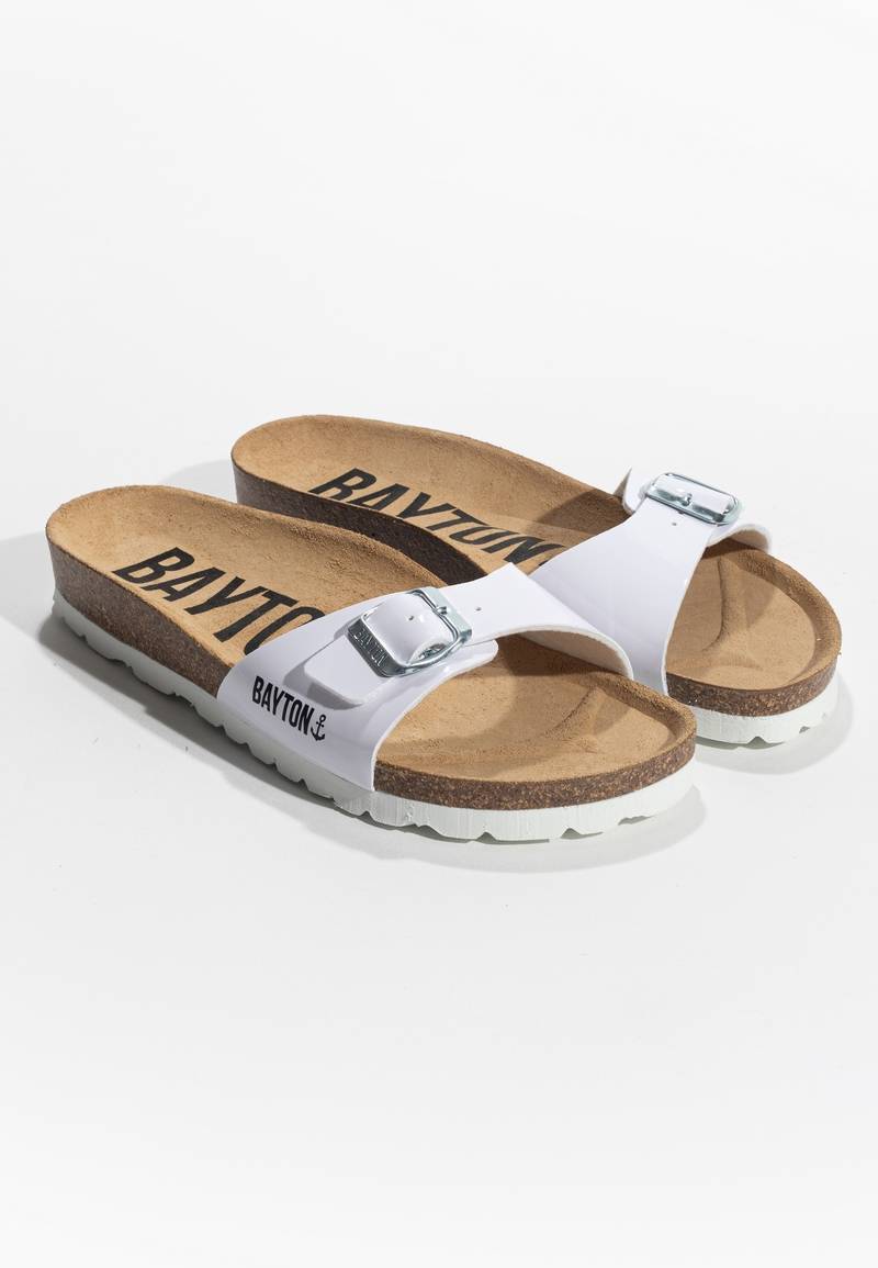 Zephyr White 1 Strap Sandals