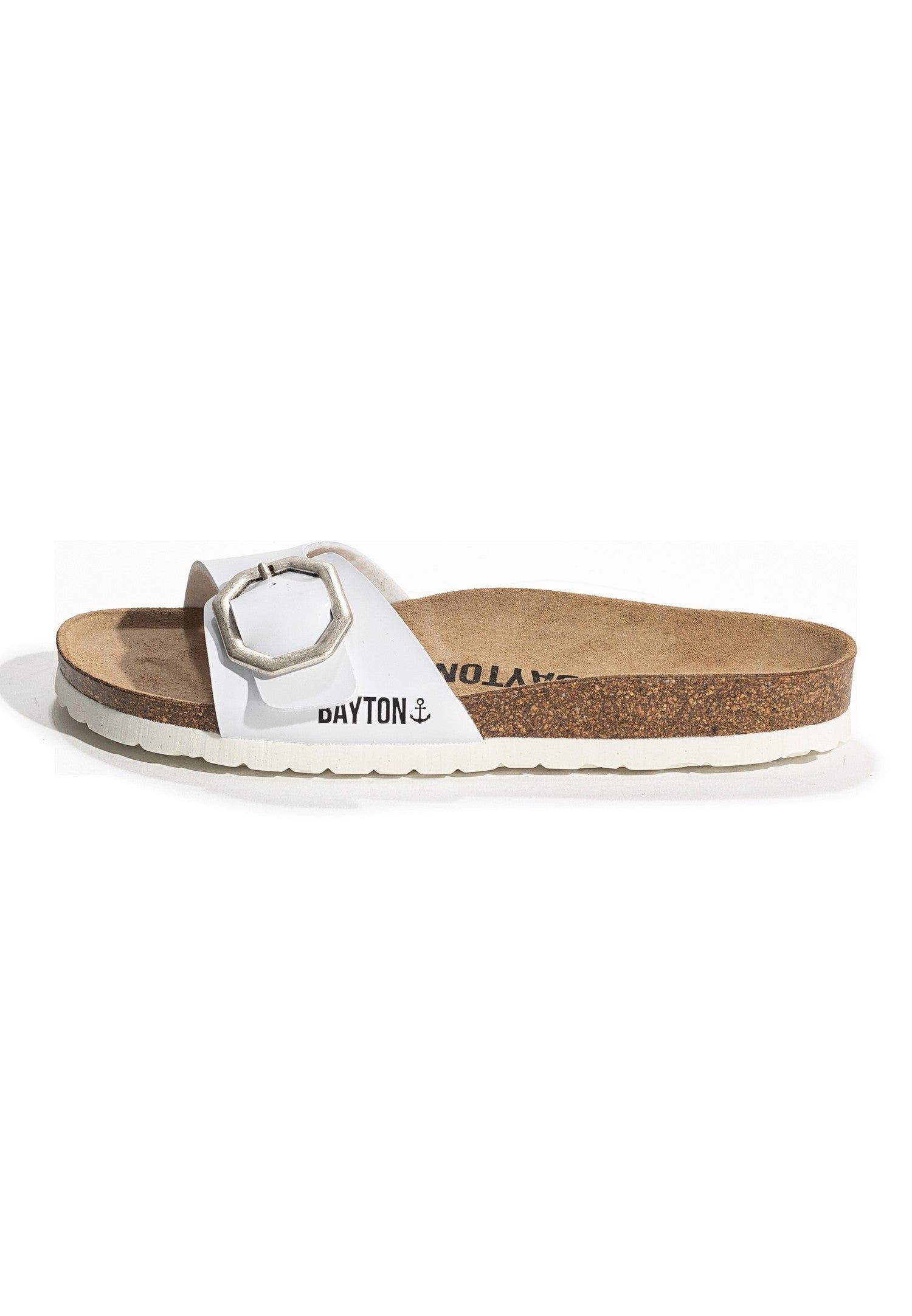 Zephyr White 1 Strap Sandals