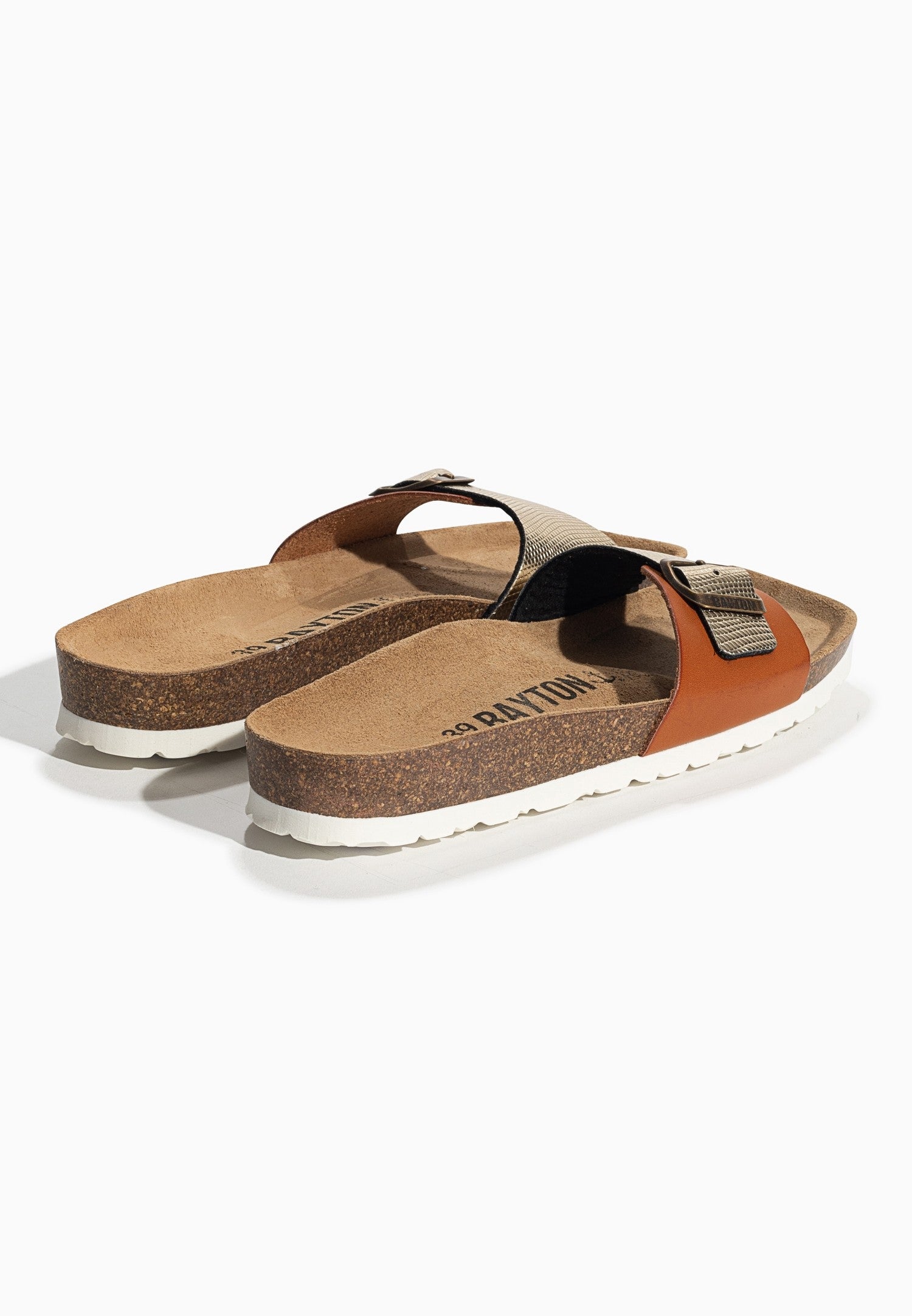 Sandalias Zephyr color camel y dorado