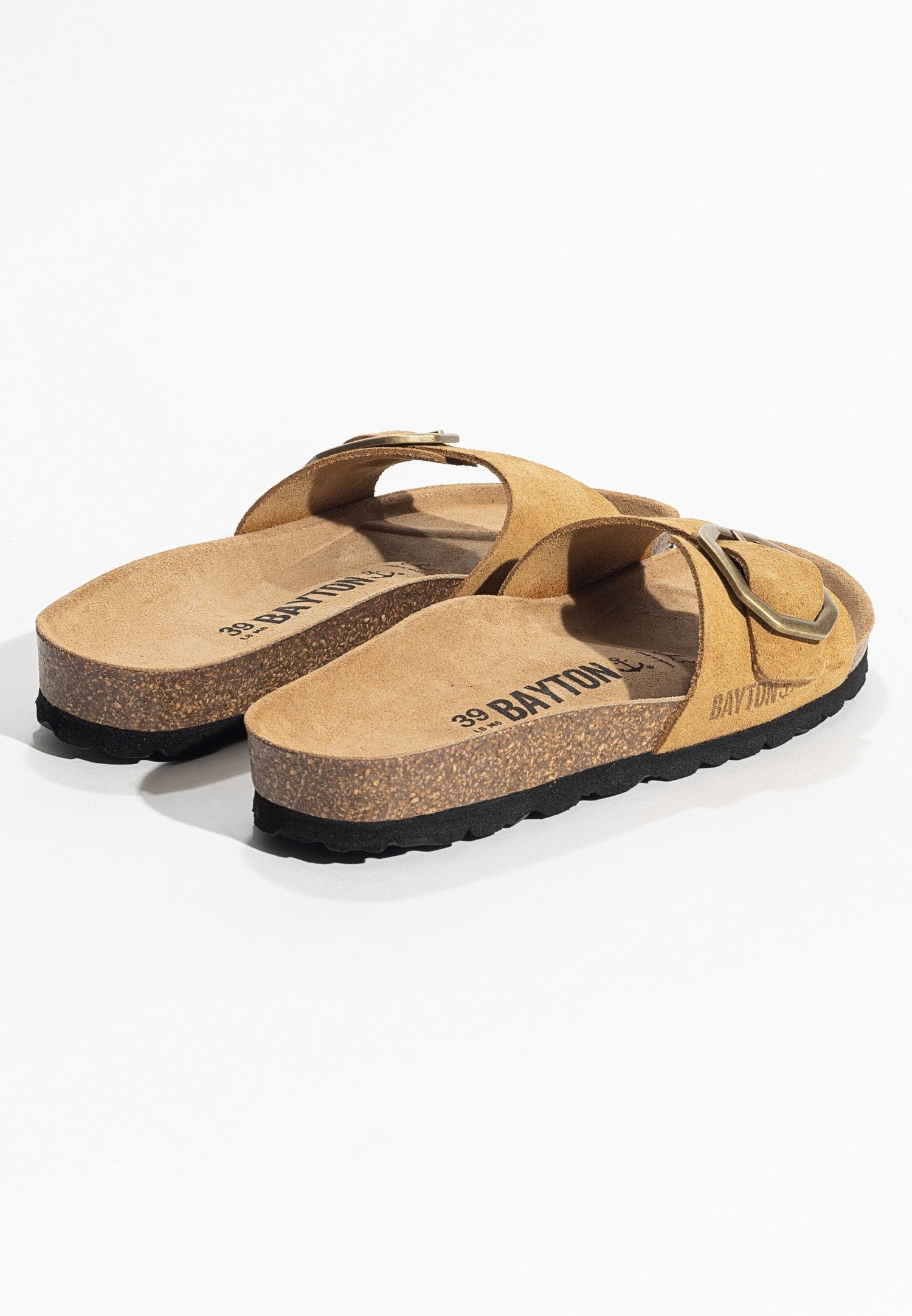 Zephyr Camel Suede Leather 1 Strap Sandals