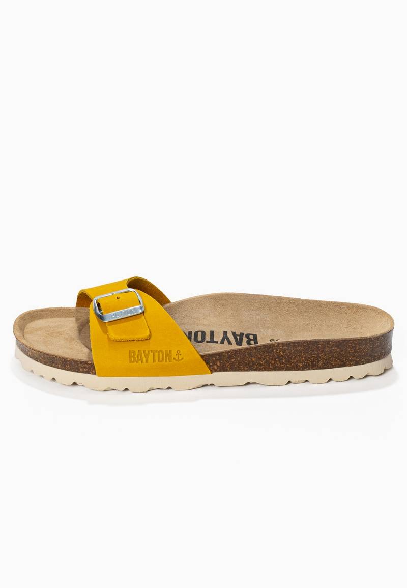 Zephyr Yellow 100% Leather 1 Strap Sandals