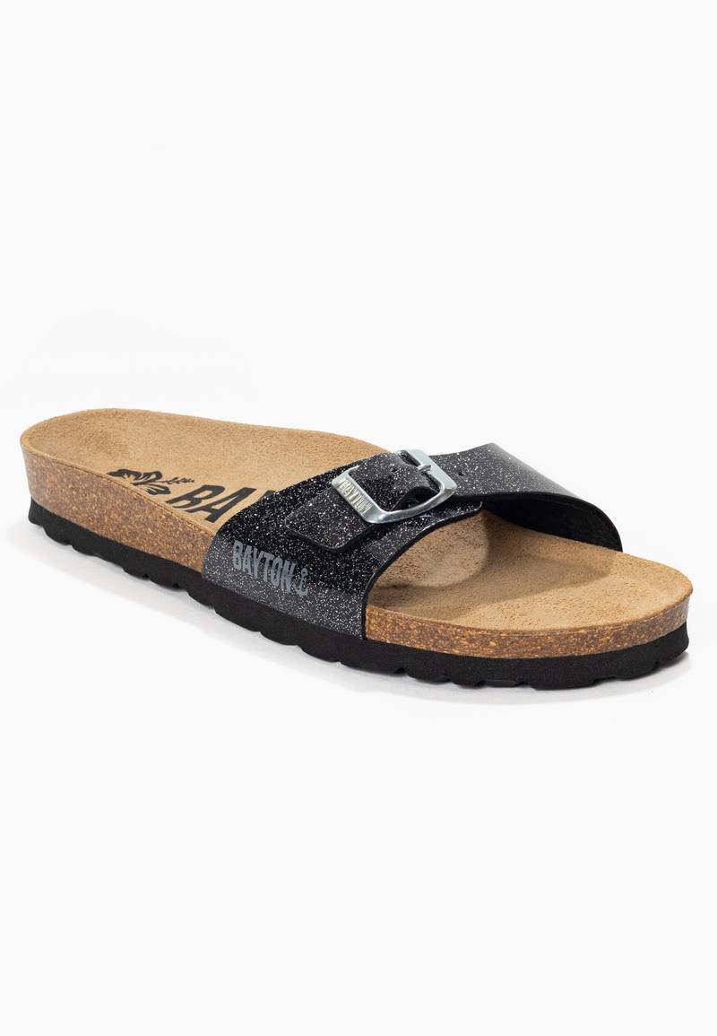 Sandalias Zephyr Vinilo brillo negro