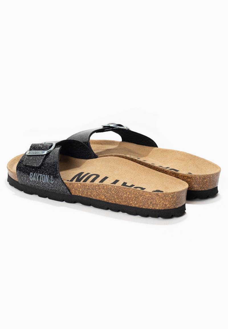 Sandalias Zephyr Vinilo brillo negro