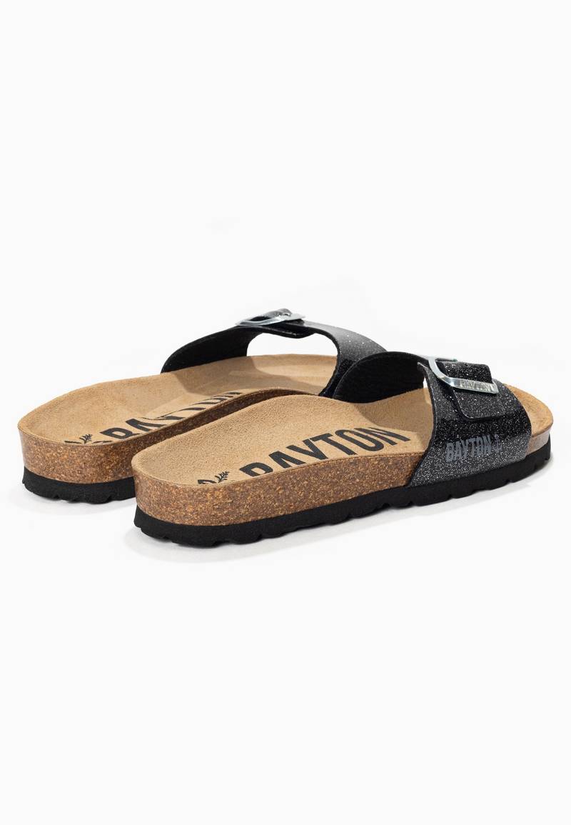 Sandalias Zephyr Vinilo brillo negro