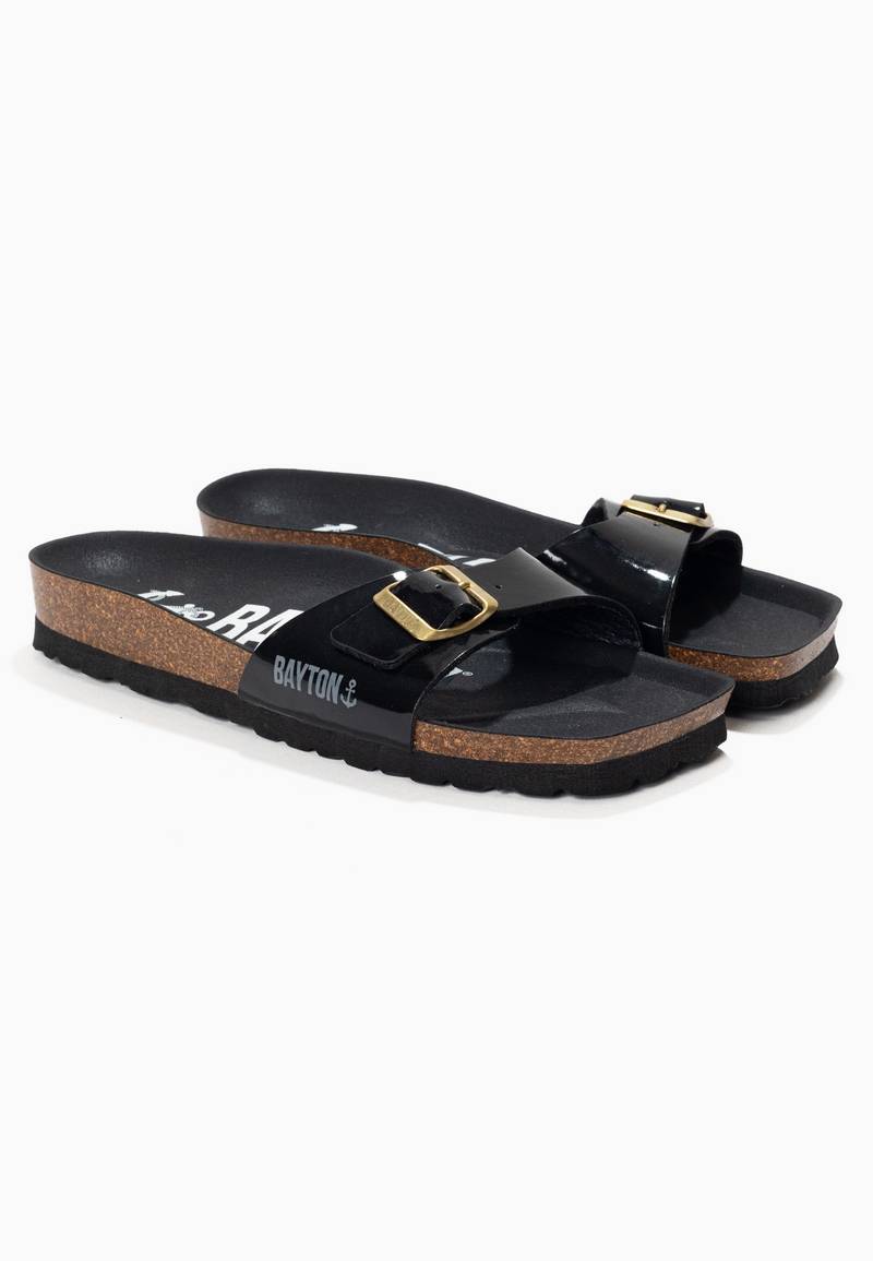 Zephyr Black 1 Strap Sandals