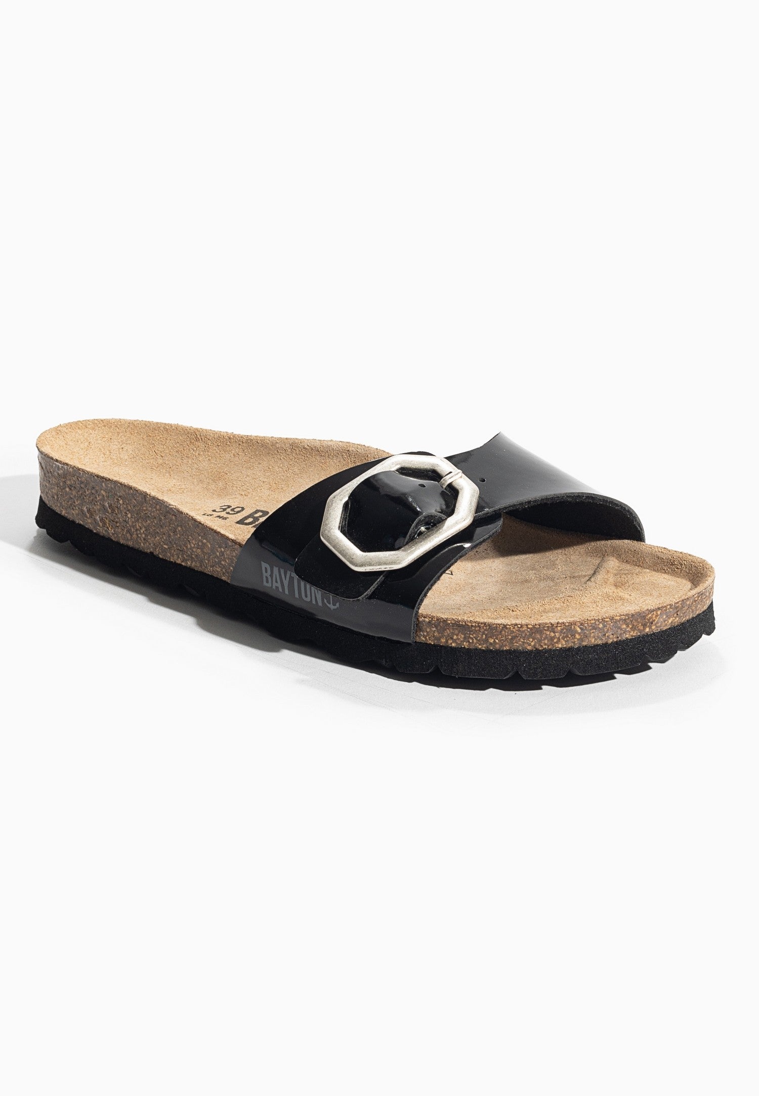 Zephyr Black 1 Strap Sandals