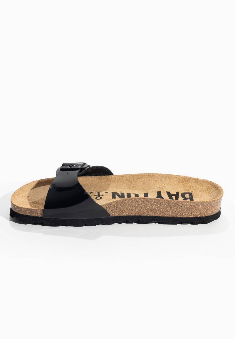 Zephyr Black 1 Strap Sandals