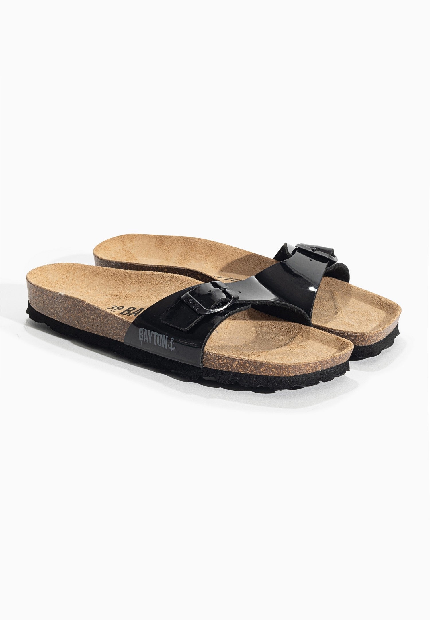 Zephyr Black 1 Strap Sandals