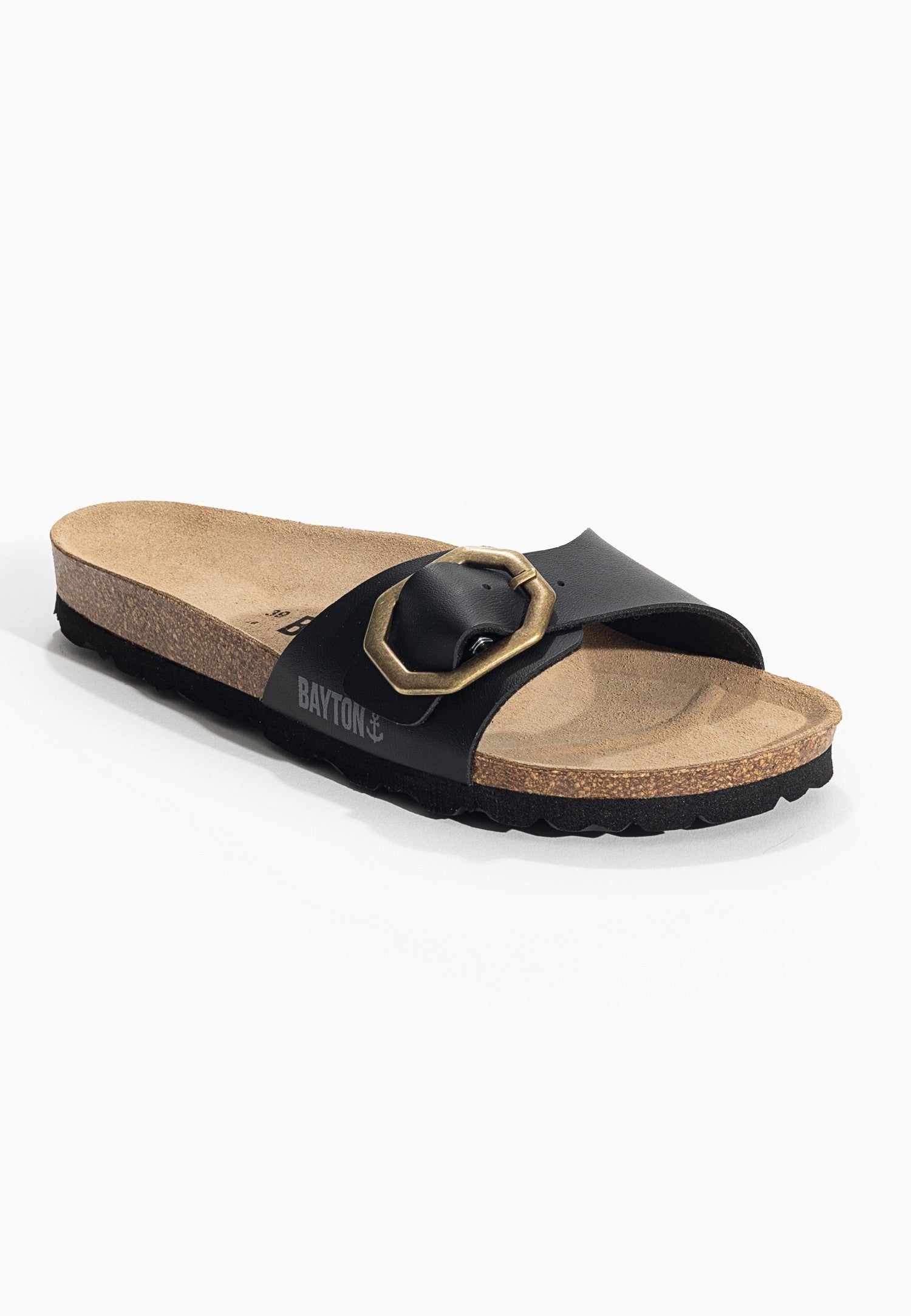 Zephyr Black 1 Strap Sandals