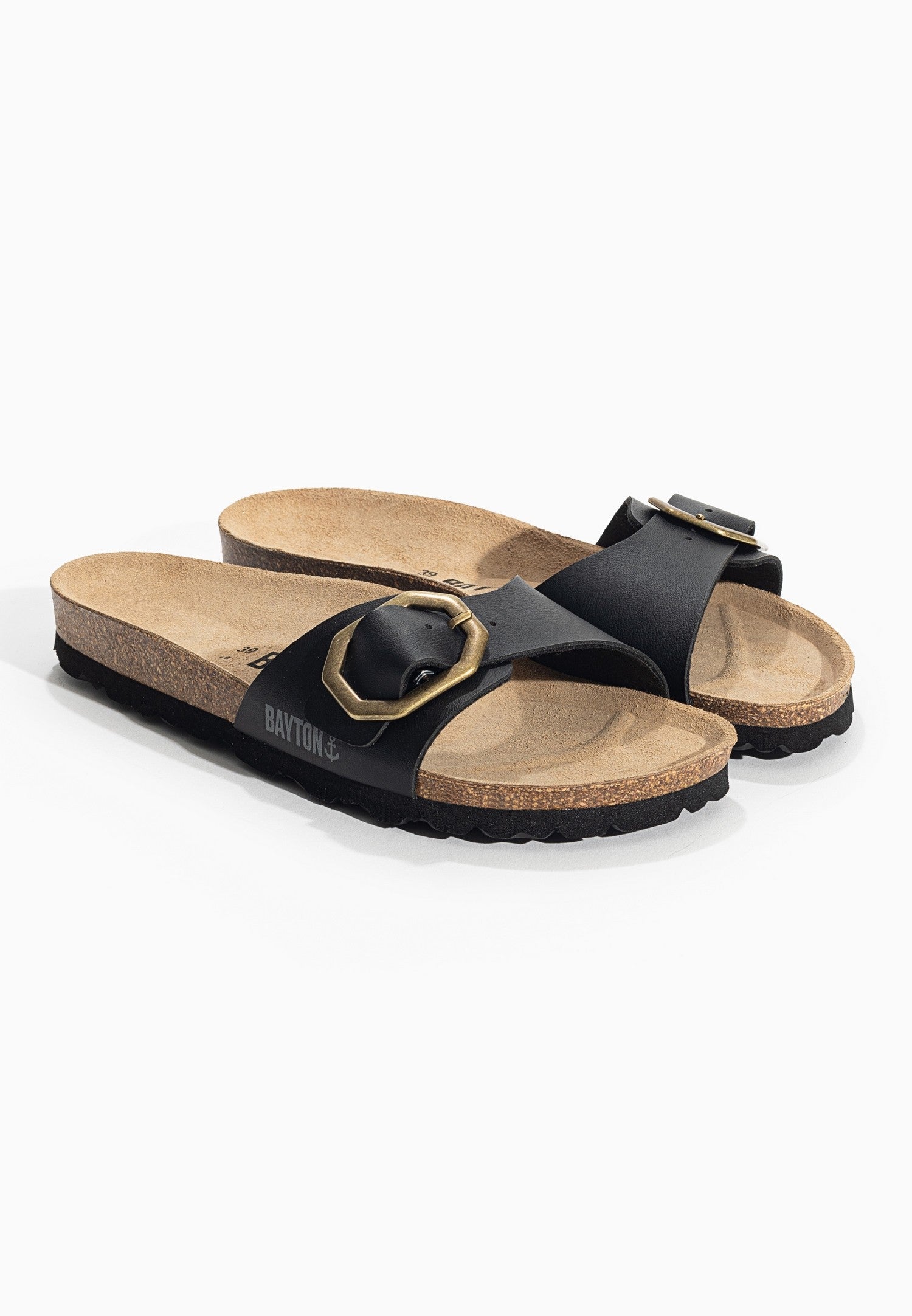 Zephyr Black 1 Strap Sandals