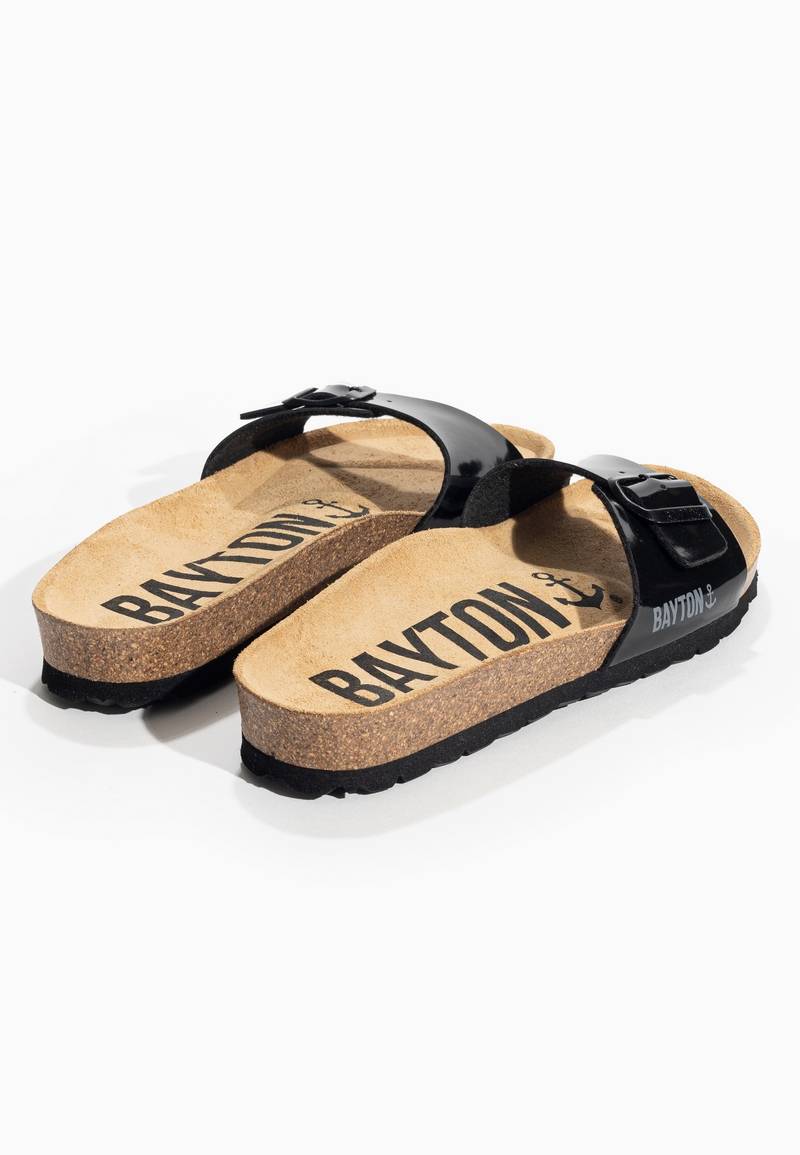 Zephyr Black 1 Strap Sandals