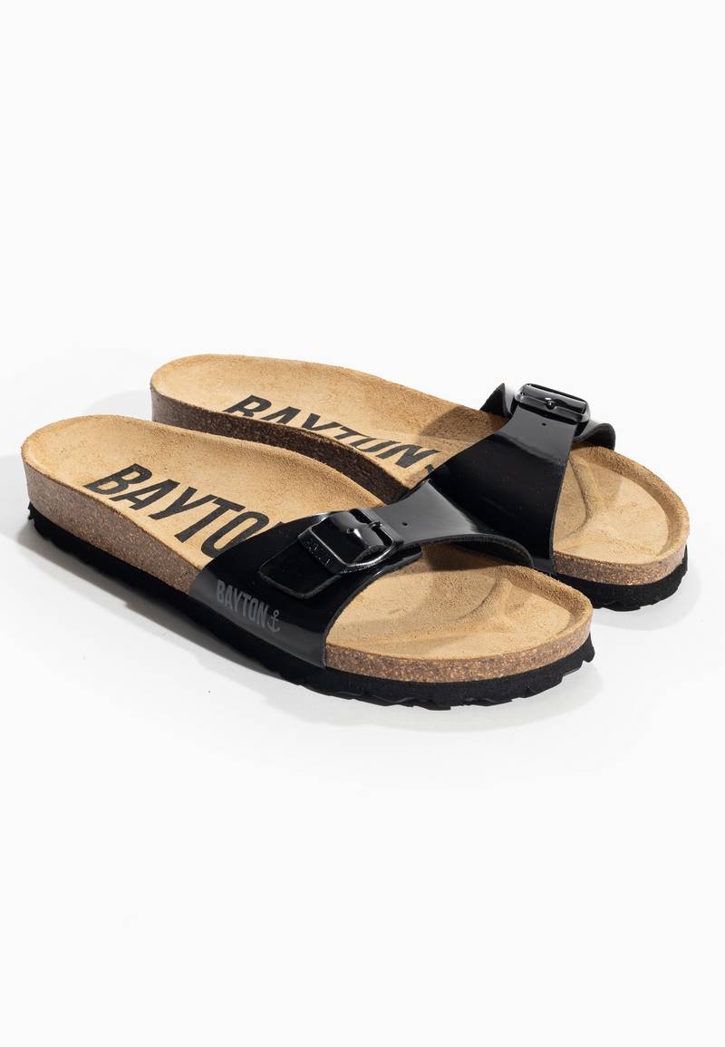 Zephyr Black 1 Strap Sandals