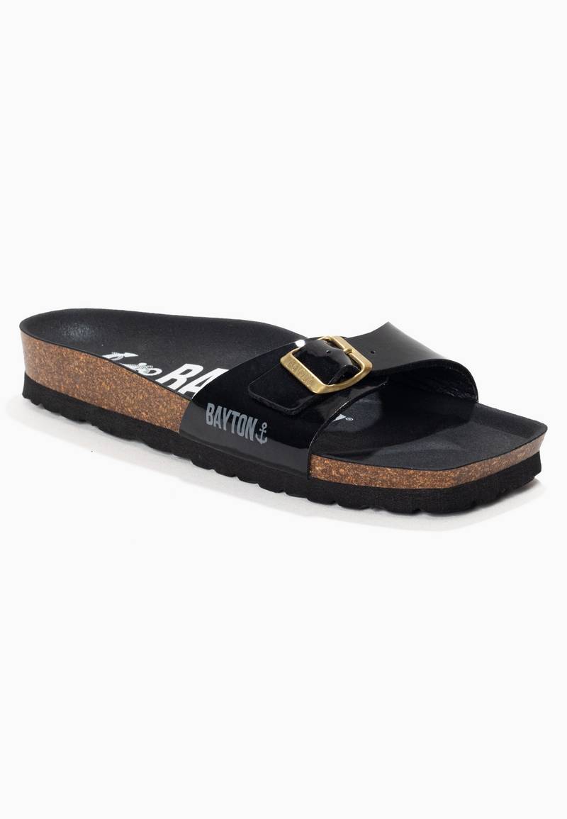 Zephyr Black 1 Strap Sandals