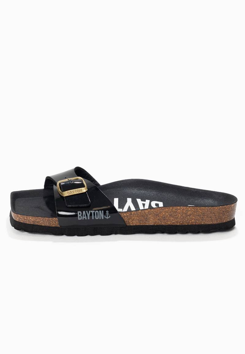 Zephyr Black 1 Strap Sandals