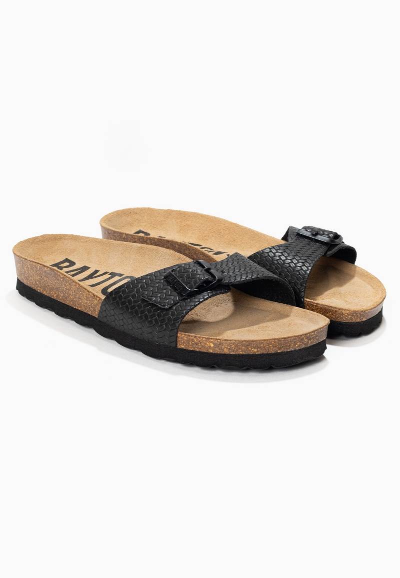 Zephyr Black 1 Strap Sandals